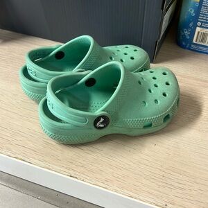 Toddler size 8 Jade Stone Green Crocs